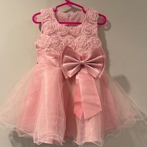 Elegant Pink Floral Kids Dress